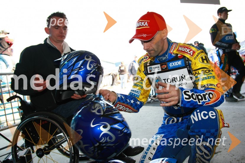 ... in Tomasz Gollob (Poljska)Speedway, SGP 2010, VN Evrope, trening