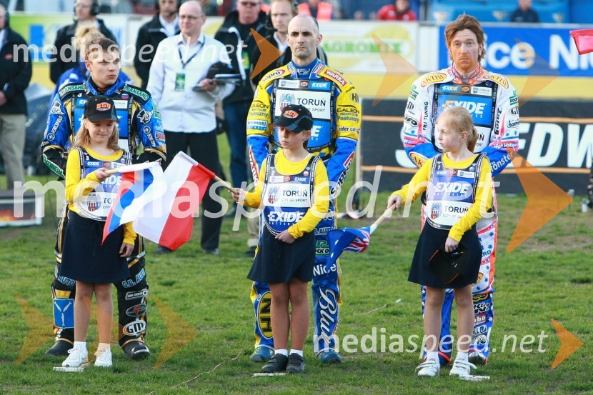 Emil Sayfutdinov (Rusija), Tomasz Gollob (Poljska) in Jason Crump (Avstralija)Speedway, SGP 2010, VN Evrope, dirka
