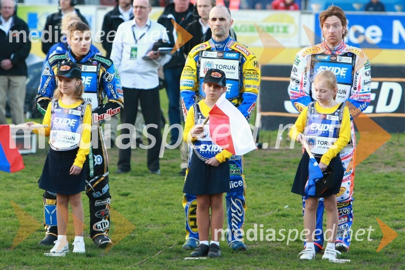 Emil Sayfutdinov (Rusija), Tomasz Gollob (Poljska) in Jason Crump (Avstralija)Speedway, SGP 2010, VN Evrope, dirka
