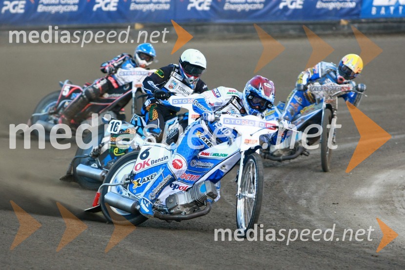 Andreas Jonsson (Švedska), Janusz Kolodziej (Poljska) in Nicki Pedersen (Danska)Speedway, SGP 2010, VN Evrope, dirka