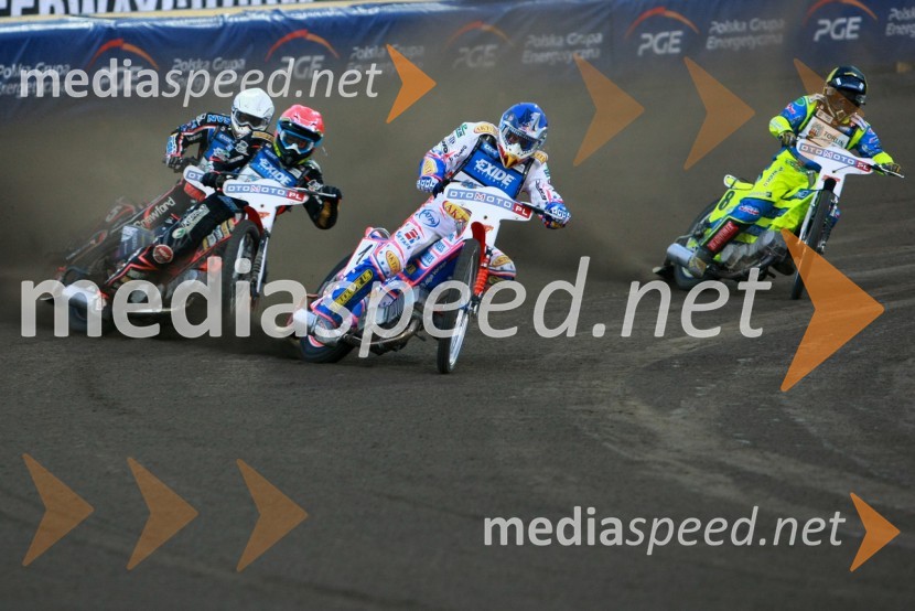 Andreas Jonsson (Švedska),..., Jason Crump (Avstralija), Kenneth Bjerre (Danska) in ...Speedway, SGP 2010, VN Evrope, dirka