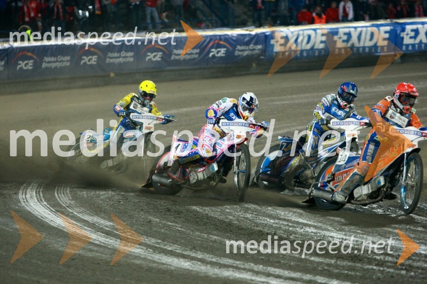 Tomasz Gollob (Poljska), Jason Crump (Avstralija), Rune Holta (Poljska) in Chris Harris (Velika Britanija)Speedway, SGP 2010, VN Evrope, dirka