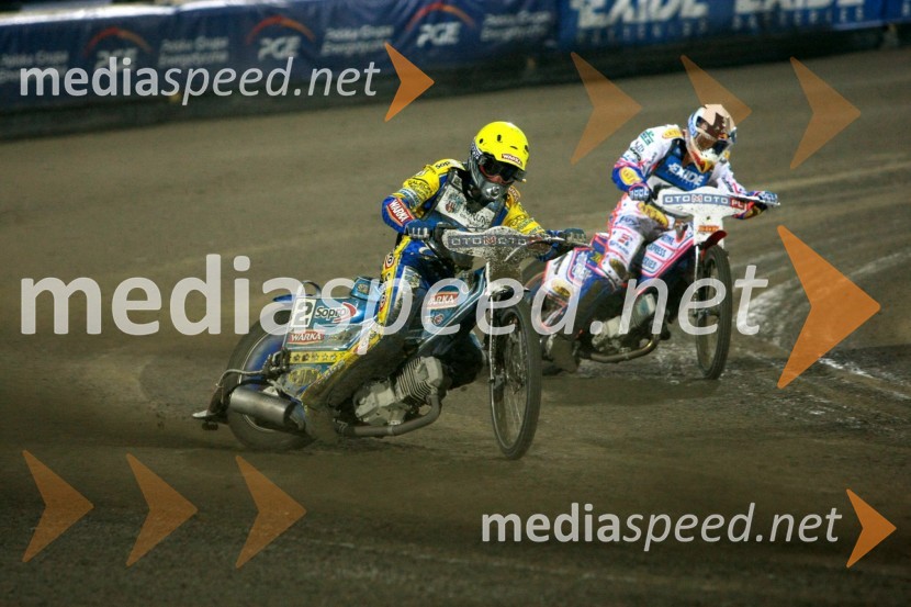 Tomasz Gollob (Poljska) in Jason Crump (Avstralija)Speedway, SGP 2010, VN Evrope, dirka