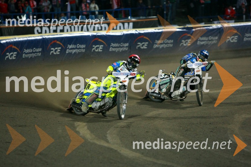 Kenneth Bjerre (Danska) in Emil Sayfutdinov (Rusija)Speedway, SGP 2010, VN Evrope, dirka
