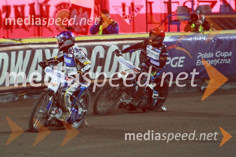 Jaroslaw Hampel (Poljska) in Janusz Kolodziej (Poljska)Speedway, SGP 2010, VN Evrope, dirka