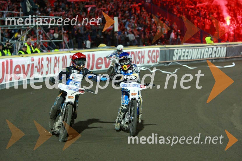 Janusz Kolodziej (Poljska) in Jaroslaw Hampel (Poljska)Speedway, SGP 2010, VN Evrope, dirka