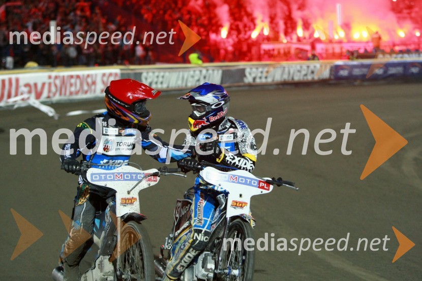 Janusz Kolodziej (Poljska) in Jaroslaw Hampel (Poljska)Speedway, SGP 2010, VN Evrope, dirka