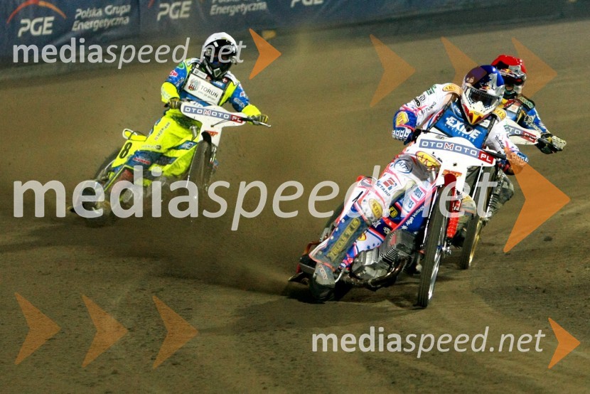 Kenneth Bjerre (Danska) in Jason Crump (Avstralija)Speedway, SGP 2010, VN Evrope, dirka
