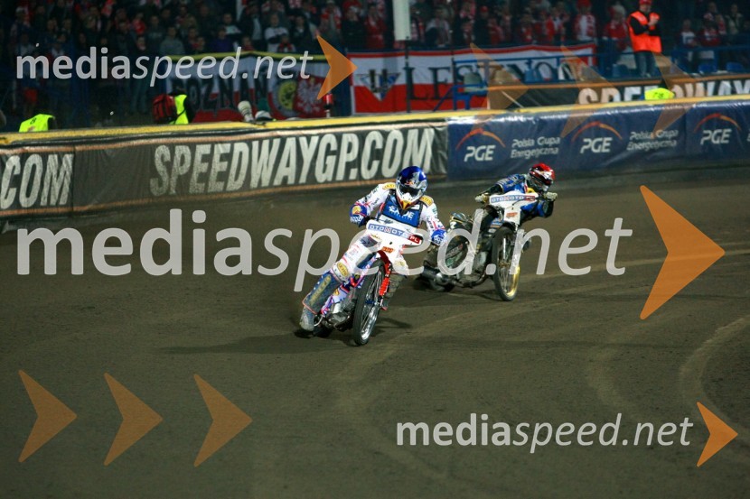 Jason Crump (Avstralija) in Emil Sayfutdinov (Rusija)Speedway, SGP 2010, VN Evrope, dirka