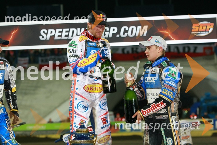 Jason Crump (Avstralija) in Emil Sayfutdinov (Rusija)Speedway, SGP 2010, VN Evrope, dirka