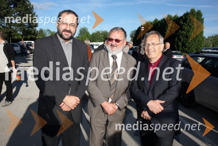 Dr. József Györkös, državni sekretar Ministrstva za visoko šolstvo, znanost in tehnologijo, prof. dr. Igor Tičar, dekan Fakultete za elektrotehniko in informatiko Univerze v Mariboru ter ...Radio Maribor, prireditev ob 65 – letnici radia