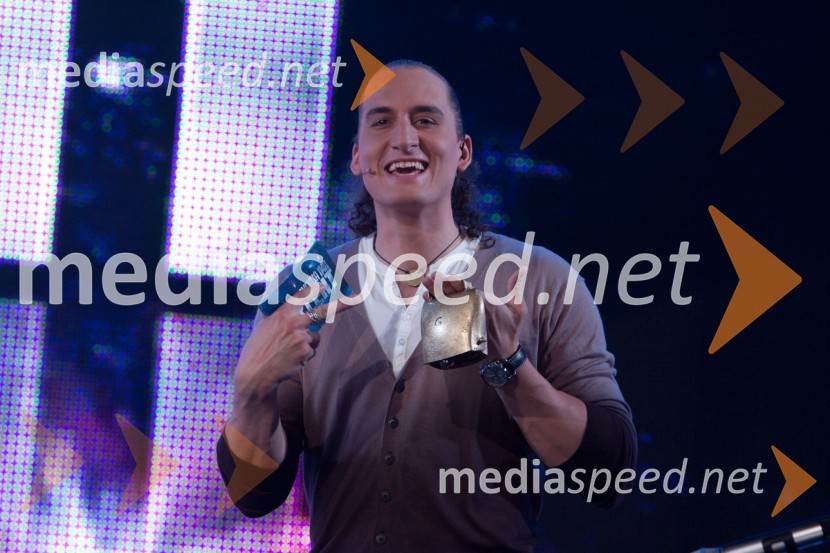 Vid Valič, povezovalec prireditve in G zvonec2. polfinalna oddaja Slovenija ima talent