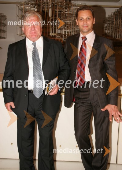 Tone Partljič, predsednik Sveta Borštnikovega srečanja in Danilo Rošker, direktor SNG MariborStroj Hamlet, premiera drame SNG Maribor