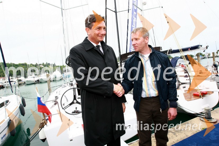 Borut Pahor, predsednik vlade Republike Slovenije in dr. Robert Ferko, predsednik uprave podjetja Elan d.o.o.15. Internautica 2010, otvoritev