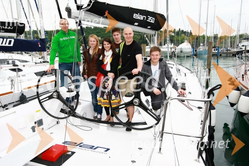 Mitja Valenčič, smučar, Ana Drev, smučarka, Dušan Blažič, vodja tekmovalne ekipe Elan skupine, Ana Jelušič, smučarka, Andrej Šporn, smučar, Matic Skube, smučar in Andrej Križaj, smučar15. Internautica 2010, otvoritev