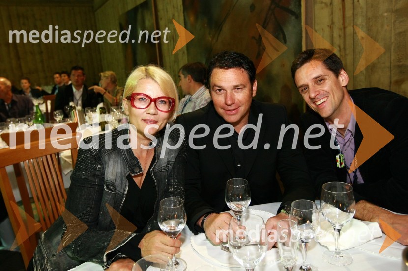 Christian Mayer, nekdanji smučar, soproga Angelika in ...Ekskluzivna predstavitev jadrnic Elan 350 R - Evolution in Elan impression 444 Evolution