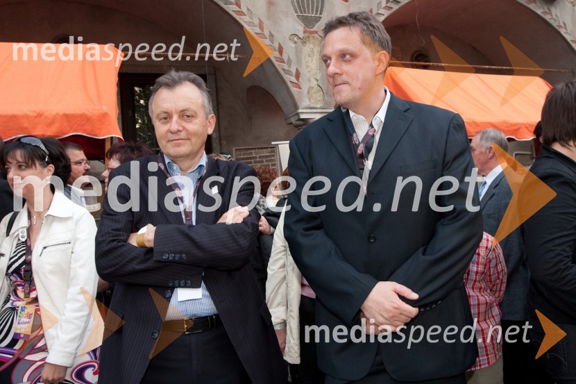 Anton Guzej, generalni direktor RTV Slovenija in Igor Pirkovič, pomočnik direktorja TV SlovenijaNa zdravje, finalna oddaja