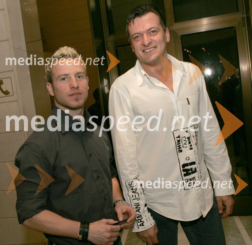 Rene Mlekuž, nekdanji smučar in Tadej Kovačič, solastnik lokala Patrick's Pub v Mariboru
SRF - Slovenski radijski festival 2004