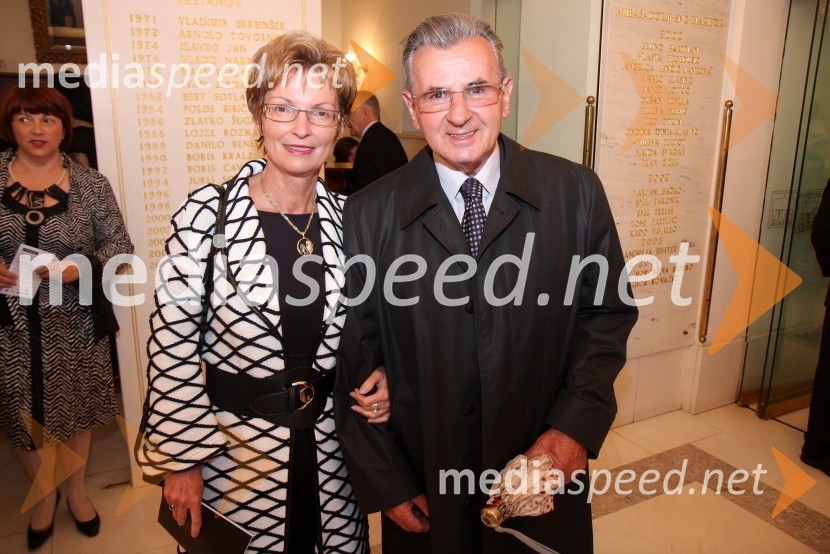 Miran Potrč, politik ter soproga ZdenkaTosca, premiera opere v SNG Maribor