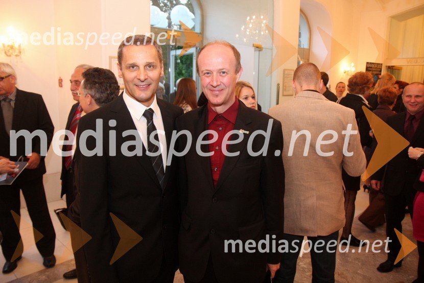 Danilo Rošker, direktor SNG Maribor in Peter Tomaž Dobrila, vodja direktorata za umetnost na Ministrstvu za kulturo RSTosca, premiera opere v SNG Maribor