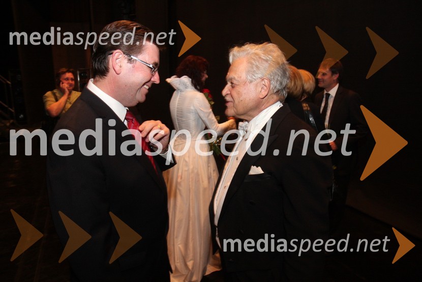 Simon Robinson in Michael Halász, dirigentaTosca, premiera opere v SNG Maribor