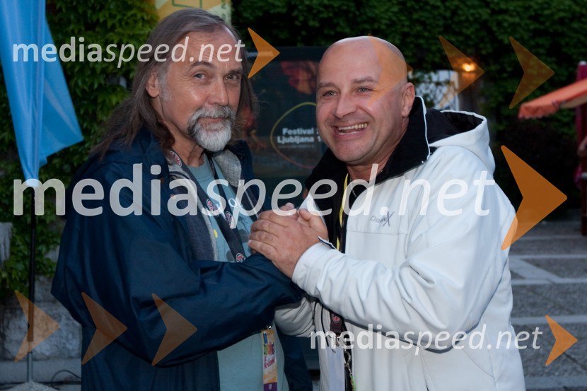 Dragan Bulič, glasbeni urednik na Val 202 in Miran Rudan, pevecNa zdravje, finalna oddaja