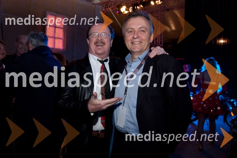 Tomaž Domicelj, glasbenik in Anton Guzej, generalni direktor RTV SlovenijaNa zdravje, finalna oddaja