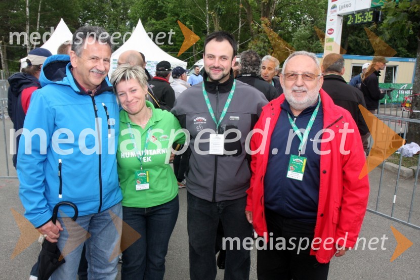 Anton Kampuš, župan občine Gornja Radgona ter poslanec, Zdenka Zadravec, Humanitarni tek, Marko Pintarič, sekretar Maratona treh src in Mihael Petek, župan občine Radenci30. maraton Treh src
