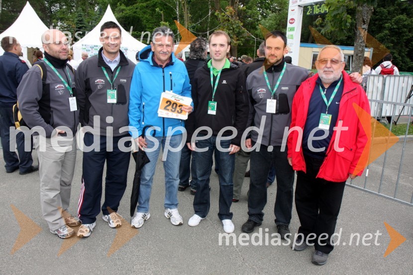 Drago Jug, koordinator, Robi Fišer, projektni vodja na Pomurskem sejmu d.d., Anton Kampuš, župan občine Gornja Radgona ter poslanec, Boštjan Gerlec, predsednik organizacijskega odbora maratona Treh src, Marko Pintarič, sekretar Maratona treh src in Mihael Petek, župan občine Radenci30. maraton Treh src