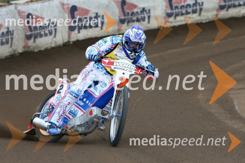 Jason Crump (Avstralija)SPEEDWAY GRAND PRIX, VN Švedske 2006, trening