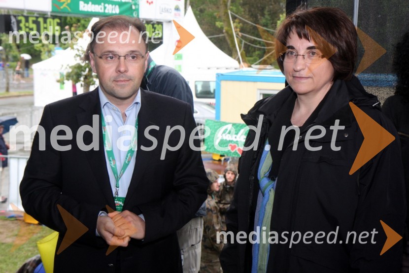 Mag. Mladen Kučiš, direktor Terme Radenci in Ljubica Jelušič, ministrica za obrambo30. maraton Treh src