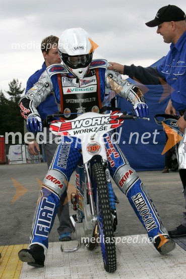 Matej Žagar z očetom FrancemSPEEDWAY GRAND PRIX, VN Švedske 2006, trening