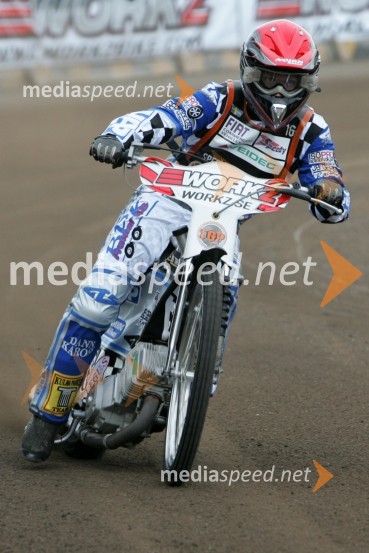 Fredrik Lindgren (Švedska)SPEEDWAY GRAND PRIX, VN Švedske 2006, trening