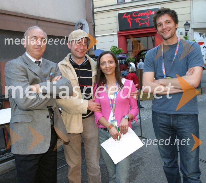 Ekipa televizije RTS Maribor: direktor Janez Ujčič, Zoran Ličen, Jagoda Djordjevič in Stipe JeričXII. Festival Lent 2004