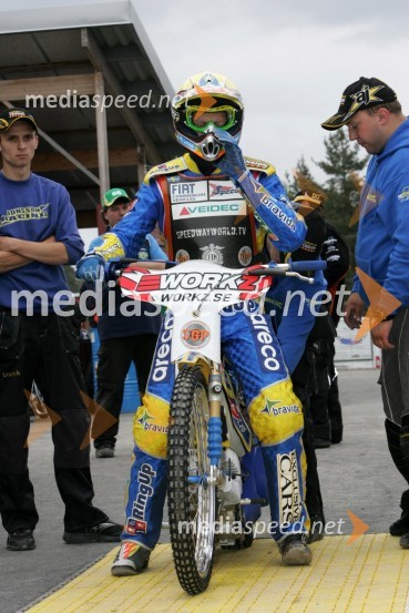 Andreas Jonsson (Švedska)SPEEDWAY GRAND PRIX, VN Švedske 2006, trening