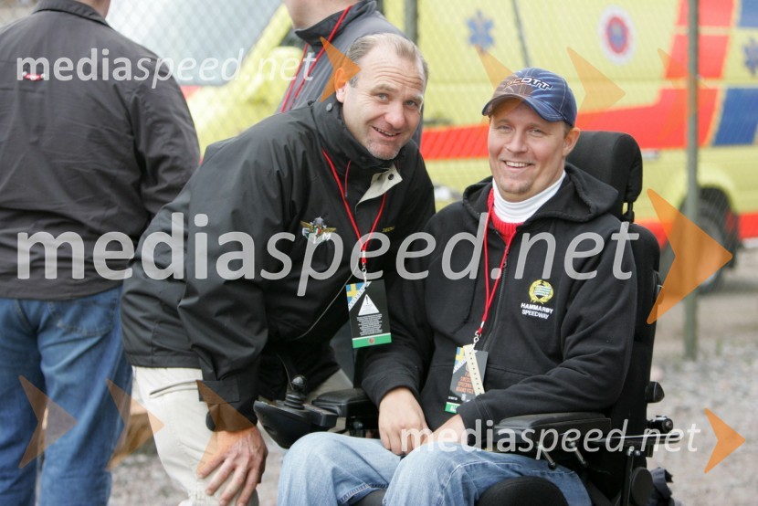Armando Castagna (Italija) in Per Jonsson (nekdanji speedway voznik)SPEEDWAY GRAND PRIX, VN Švedske 2006, trening