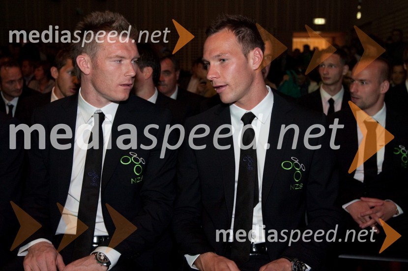 Matej Mavrič Rožič, nogometaš in Dejan Kelhar, nogometašPredstavitev slovenske nogometne reprezentance