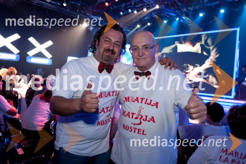 Marjan Lisac in Vasilij Vasko Polič, vrhovni sodnikSlovenija ima talent, 4. polfinalna oddaja, novi finalistki sta: Maja Keuc in Tina Drole