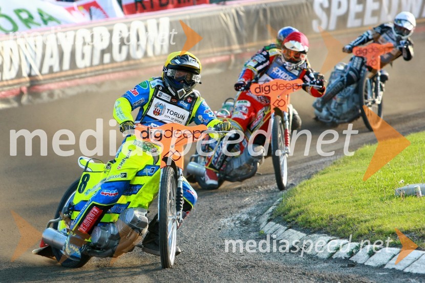 Kenneth Bjerre (Danska), Magnus Zetterstrom (Švedska), Greg Hancock (ZDA) in Chris Holder (Avstralija)Speedway, SGP 2010, VN Češke 2010