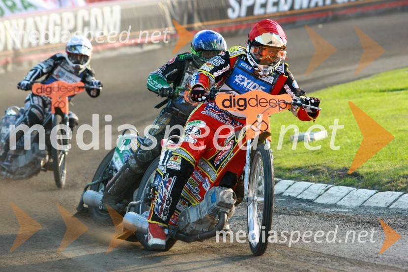 Chris Holder (Avstralija), Greg Hancock (ZDA) in Magnus Zetterstrom (Švedska)Speedway, SGP 2010, VN Češke 2010