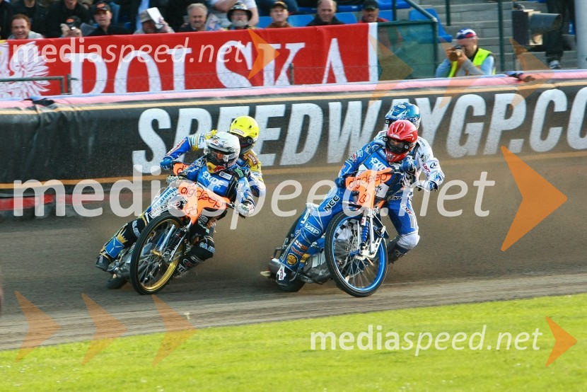 Tomasz Gollob (Poljska), Emil Sayfutdinov (Rusija), Nicki Pedersen (Danska) in Fredrik Lindgren (Švedska)Speedway, SGP 2010, VN Češke 2010