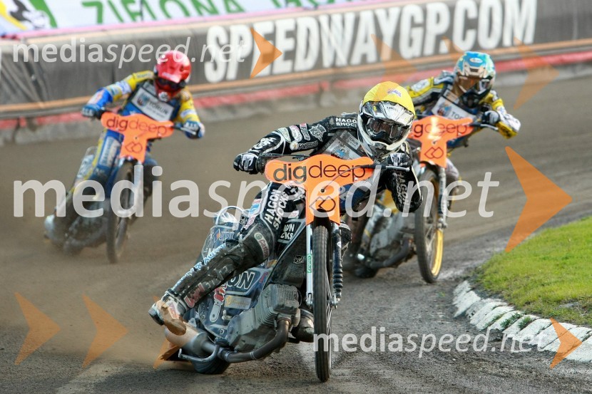 Tomasz Gollob (Poljska), Chris Holder (Avstralija) in Hans N. Andersen (Danska)Speedway, SGP 2010, VN Češke 2010