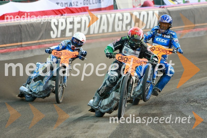 Rune Holta (Poljska), Greg Hancock (ZDA) in Fredrik Lindgren (Švedska)Speedway, SGP 2010, VN Češke 2010