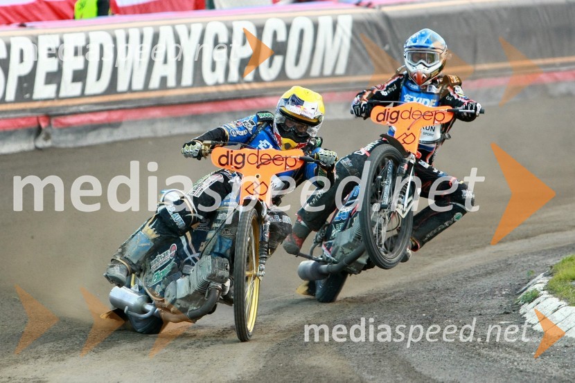 Emil Sayfutdinov (Rusija) in Andreas Jonsson (Švedska)Speedway, SGP 2010, VN Češke 2010