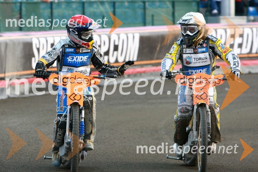 Jaroslaw Hampel (Poljska) in Hans N. Andersen (Danska)Speedway, SGP 2010, VN Češke 2010