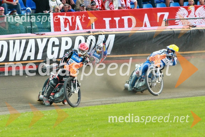 Andreas Jonsson (Švedska), Jason Crump (Avstralija) in Nicki Pedersen (Danska)Speedway, SGP 2010, VN Češke 2010