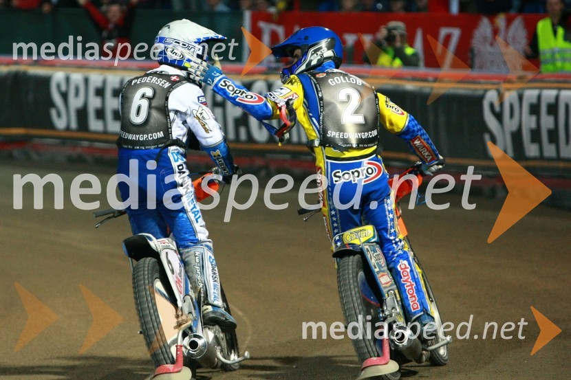 Nicki Pedersen (Danska) in Tomasz Gollob (Poljska)Speedway, SGP 2010, VN Češke 2010