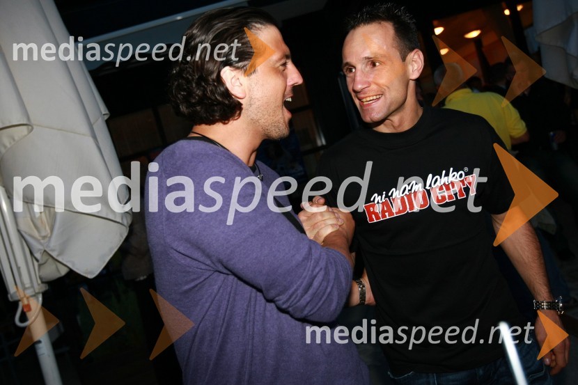 Zlatko Zahovič, športni direktor NK Maribor ter Tomaž Barada, taekwondoist in kickboksar15. obletnica Radia City, koncert