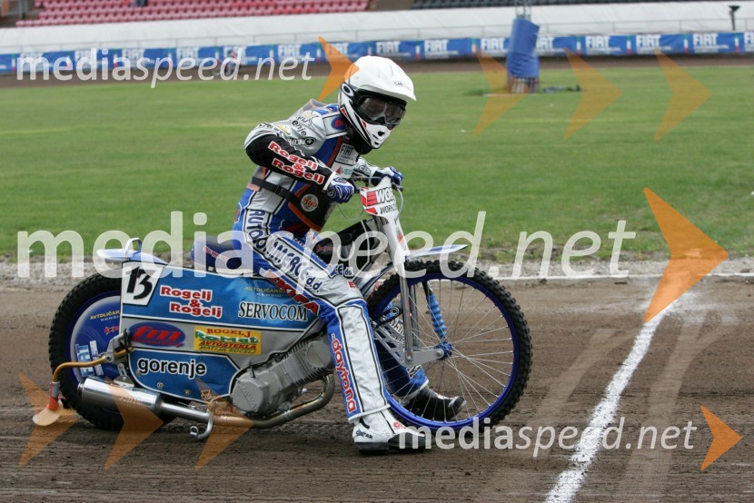 Matej Žagar (Slovenija)SPEEDWAY GRAND PRIX, VN Švedske 2006, trening