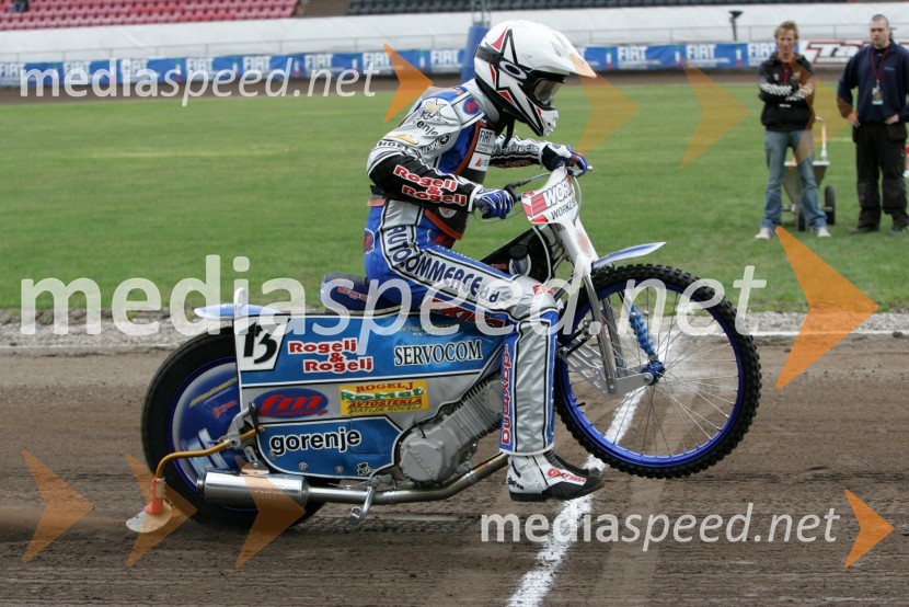 Matej Žagar (Slovenija)SPEEDWAY GRAND PRIX, VN Švedske 2006, trening